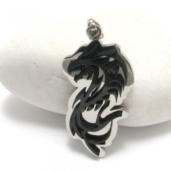 Man Black Dragon Pure Titanium Pendant Gift -New-