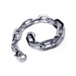 Men's Boy's Silver Pure Titanium Charm Links Bracelet