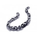 Men's Boy's Charm Silver Pure Titanium Chain Bracelet