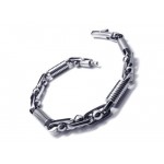 Men's Boy's Silver 316L Pure Titanium Charm Bracelet