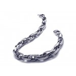 Men's Boy's Silver Charm Pure Titanium Chain Bracelet