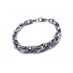 Men's Boy's Silver Charm Pure Titanium Chain Bracelet