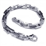 Men's Boy's Charm Silver Pure Titanium Links Bracelet