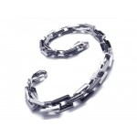 Men's Boy's Charm Silver Pure Titanium Links Bracelet