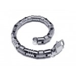 Mens Charm Silver 316L Pure Titanium Bracelet Bangle