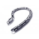 Mens Charm Silver 316L Pure Titanium Bracelet Bangle