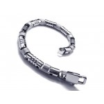 Mens Charm Silver 316L Pure Titanium Bracelet Bangle