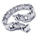 Men's Boy's Silver Pure Titanium Charm Cross Bracelet