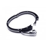 Mens Black Silver Charm Pure Titanium Bracelet Bangle