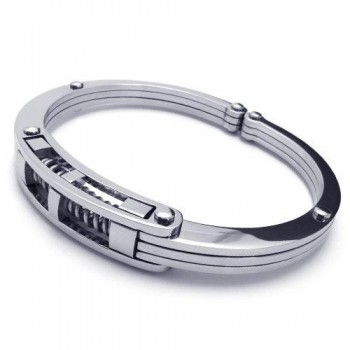Men's Boys Silver Pure Titanium Charm Bracelet Bangle 10694 