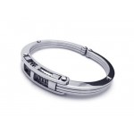 Men's Boys Silver Pure Titanium Charm Bracelet Bangle 