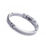 Men's Boys Silver Pure Titanium Charm Bracelet Bangle 
