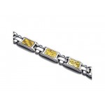 Men's Golden & Silver Pure Titanium Magnetic Bracelet