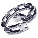 Men's Boys Silver Pure Titanium Bracelet Charm Bangle 08135