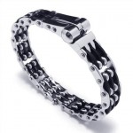 Mens Boys Silver Pure Titanium Bracelet Charm Bangle 11570 