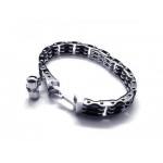 Mens Boys Silver Pure Titanium Bracelet Charm Bangle