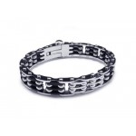 Mens Boys Silver Pure Titanium Bracelet Charm Bangle