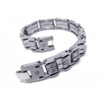 Mens Boys Silver Charm Pure Titanium Bracelet Bangle