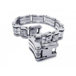 Mens Boys Silver Charm Pure Titanium Bracelet Bangle