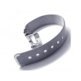 Mens Boys Silver Pure Titanium Bracelet Charm Bangle