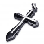 Men's Black Pure Titanium Pendant Cross Necklace (New)