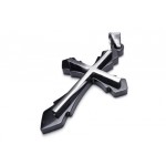 Men's Black Pure Titanium Pendant Cross Necklace (New)