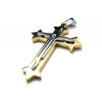 Mens Pure Titanium Novel Cross Pendant Necklace Chain