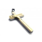 Golden & Silver Pure Titanium Cross Necklace Pendant