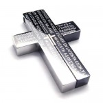 Men's Black Pure Titanium Cross Necklace Pendant (New)