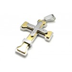 Men's Golden Pure Titanium Cross Pendant Necklace (New)