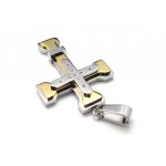 Men's Golden Pure Titanium Cross Pendant Necklace (New)