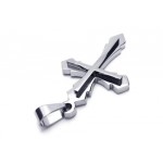 Mens Silver Pure Titanium Pendant Cross Necklace (New)