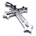 Men's Silver Pure Titanium Cross Pendant Necklace (New)