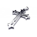 Men's Silver Pure Titanium Cross Pendant Necklace (New)