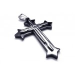 Men's Black Pure Titanium Cross Pendant Necklace (New)