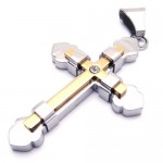 Men's Golden Pure Titanium Cross Necklace Pendant (New) 12073