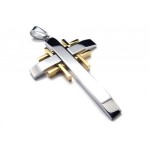 Men's Pure Titanium Cross Necklace Pendant Chain (New)