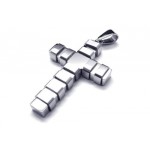 Men's Silver Pure Titanium Cross Pendant Necklace (New)