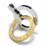 Golden & Silver Pure Titanium Rings Pendant Necklace