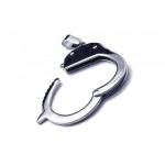 Men's Silver Pure Titanium Handcuff Pendant Necklace