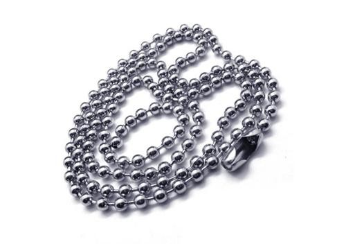 silver chain necklace for men. Men Silver Black Pure Titanium