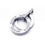 Men's Silver Pure Titanium Rings Pendant Necklace (New)