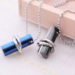 Love couples embrace Titanium Necklace