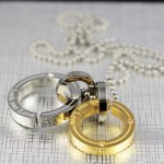 Titanium circle couples pendants