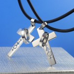 Male and female symbols couples necklace