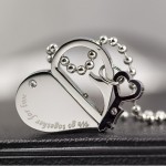 We go togather for love - Titanium jewelry necklace