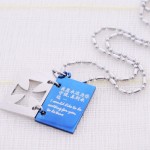 Romantic love letter Titanium Cross Necklace