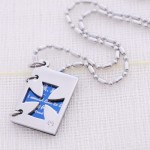 Romantic love letter Titanium Cross Necklace