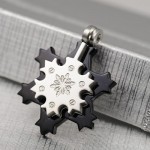 Fashion Gift Snowflake Mens Titanium necklace Pendant