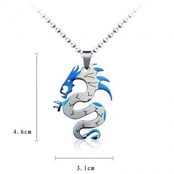 Fashion Pure Titanium Men's Pendants And Necklace Dragon